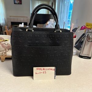 Brand New Betsey Johnson Black skull tote!!